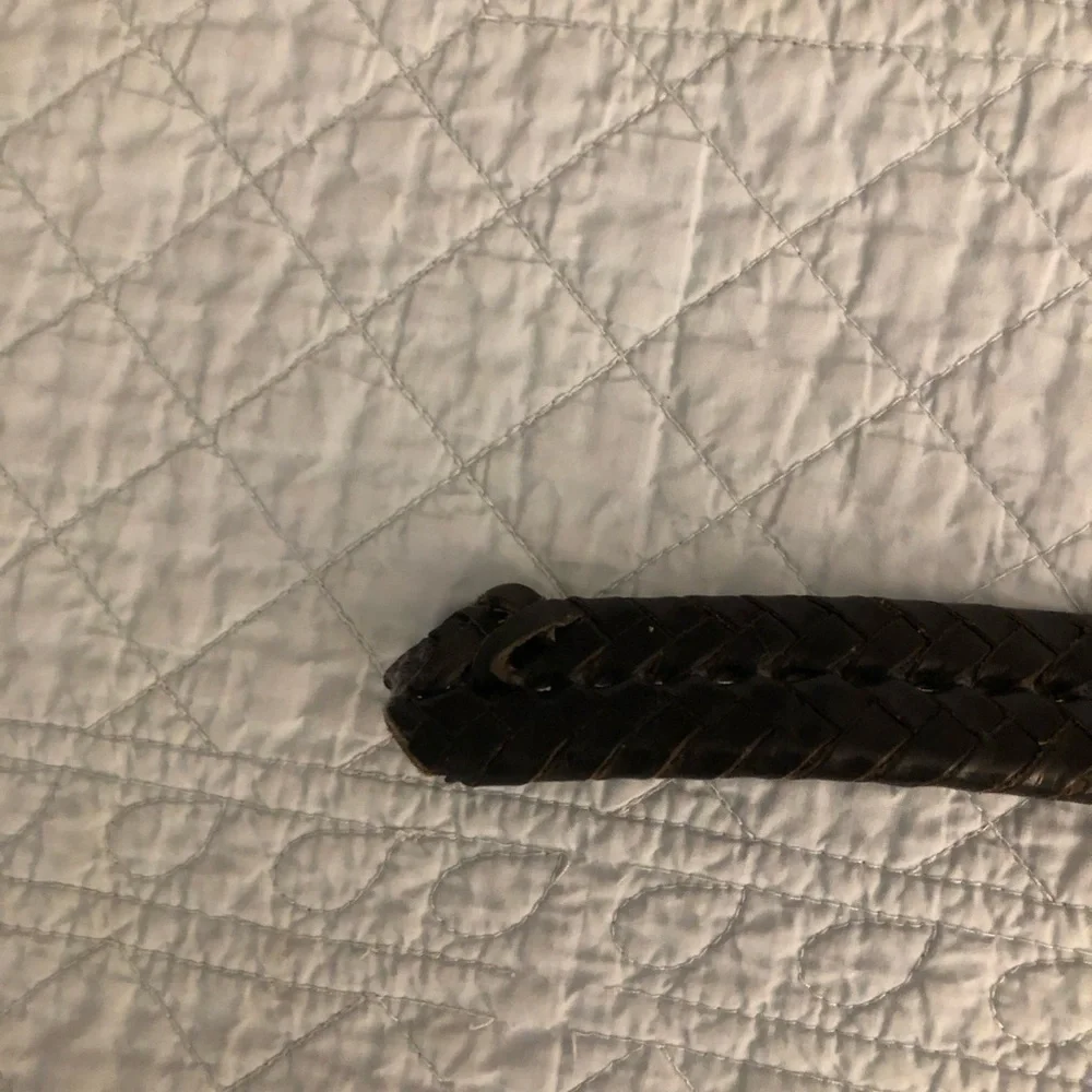 Coach black woven braided belt.